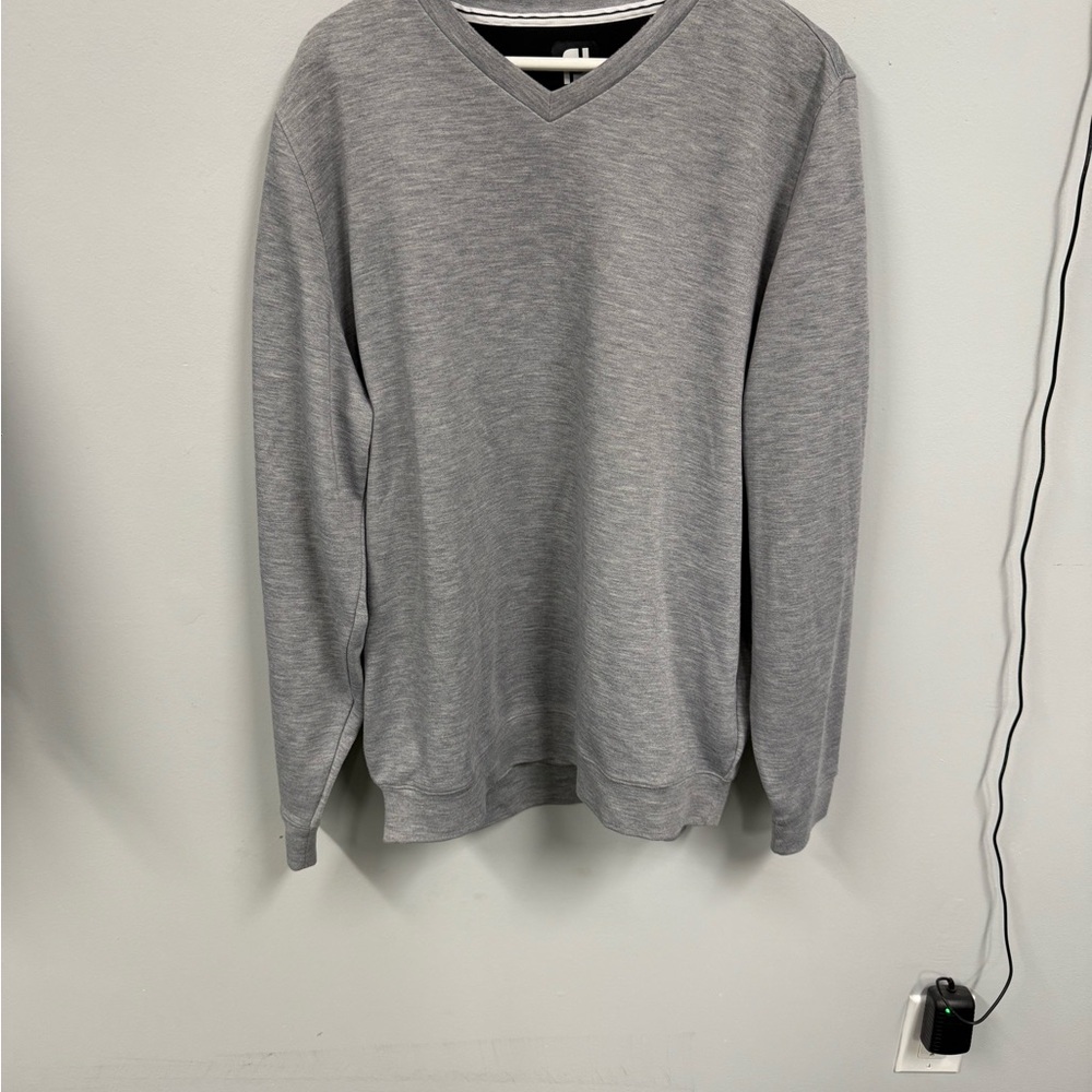 Men's Gray V-Neck Sweater - Footjoy XXL